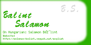 balint salamon business card